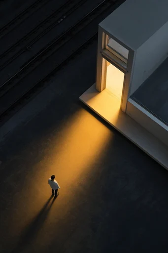 Nocturnal Aerial Minimalism moodboard — generate AI images in this style