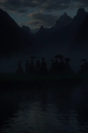 Cinematic Nocturnal Noir style reference image — cinematic chiaroscuro