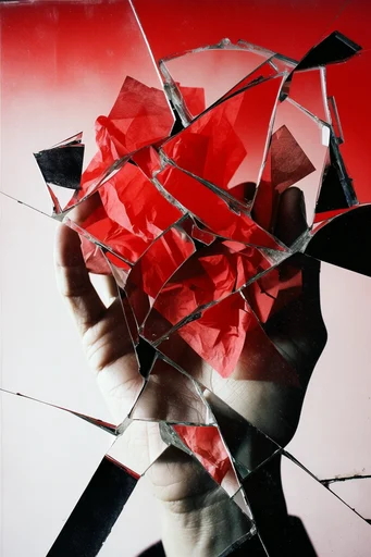 Fractured Prismatic Deconstruction style reference image — fractured geometric shards