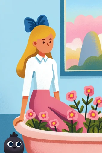 Tactile Pastel Minimalism style reference image — bold color blocking