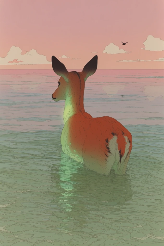 Serene Pastel Surrealism style AI image example 3