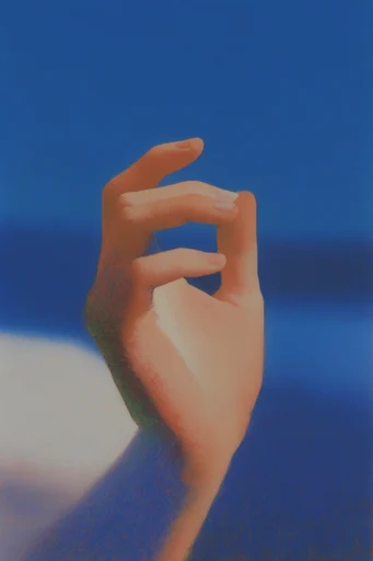 Saturated Surrealist Minimalism style reference image — liminal landscape