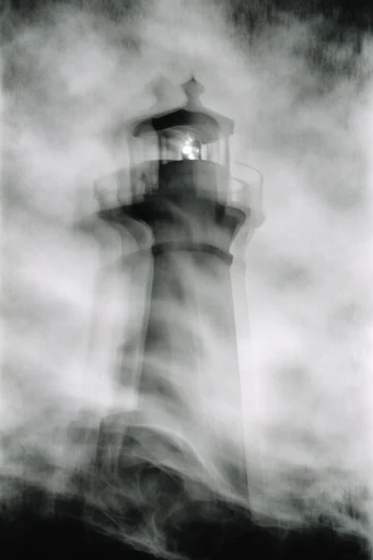 Spectral Monochrome Etherealism style reference image — soft-focus mist