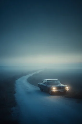 Cinematic Twilight Solitude style reference image — 35mm film grain