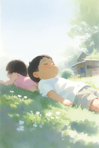 Nostalgic Grain Storybook style AI image example 2