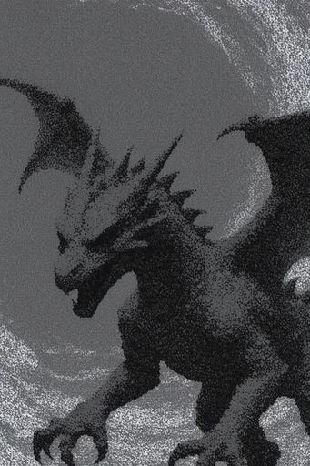 Gritty Monochromatic Noir style reference image — stark chiaroscuro