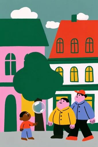Graphic Playful Pop style reference image — flat 2D illustration