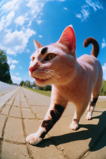 Dynamic Fisheye Pop style reference image — forced perspective