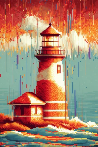 Retro-Digital Mythic Impressionism style reference image — chromatic aberration