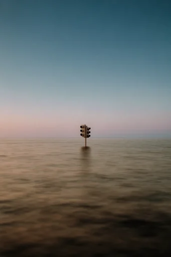 Ethereal Minimalist Solitude style reference image — vast horizon