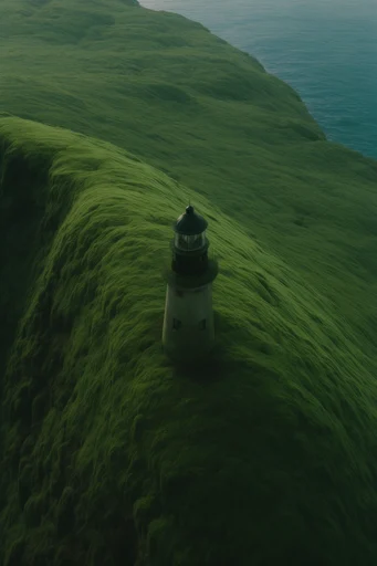 Aerial Verdant Solitude style reference image — minimalist composition