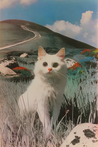 Saturated Retro Surrealism style reference image — dreamlike atmosphere