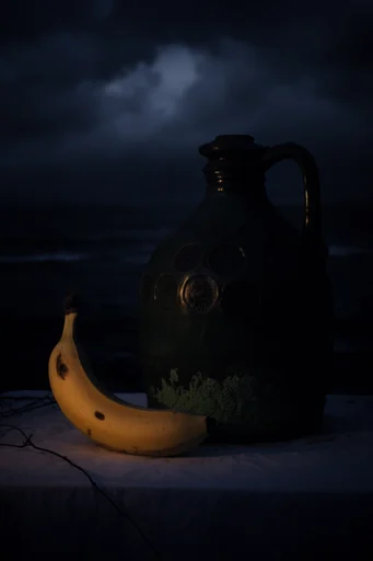 Melancholic Coastal Nocturne style reference image — moody indigo atmosphere