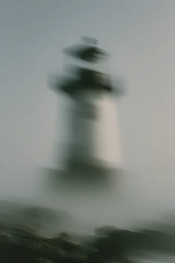 Ethereal Ghostly Motion style reference image — analog film grain
