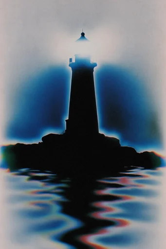 Thermal Ethereal Noir style reference image — tactile film grain