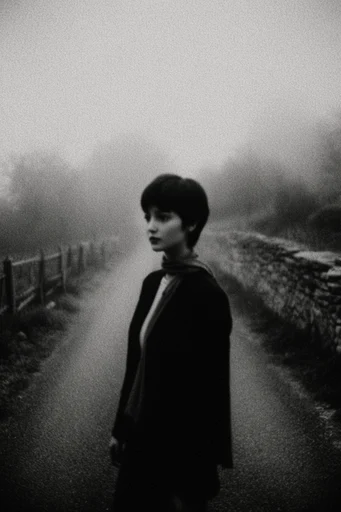 Monochrome Atmospheric Minimalism moodboard — generate AI images in this style