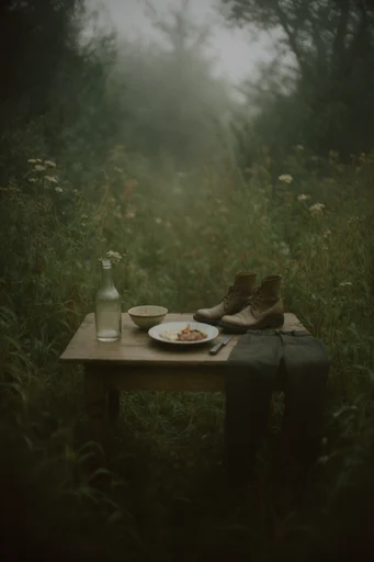 Cinematic Earthy Nostalgia style reference image — muted earthy tones