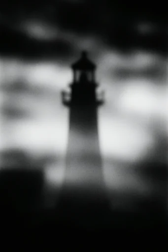 Ethereal Monochrome Noir style reference image — liminal silhouette