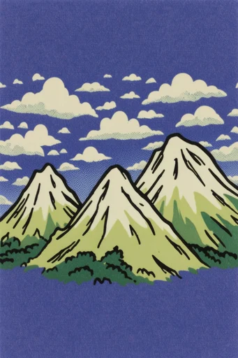 Cozy Risograph Folk style reference image — risograph print style