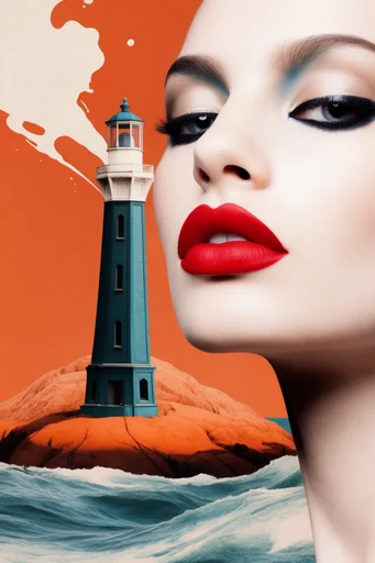 Clinical Avant-Garde Pop style reference image — extreme close-up