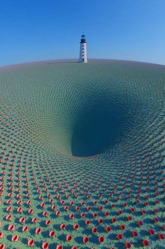 Surreal Infinite Liminality style reference image — geometric grid pattern