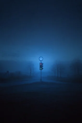 Infinite Nocturnal Solitude style reference image — minimalist silhouette