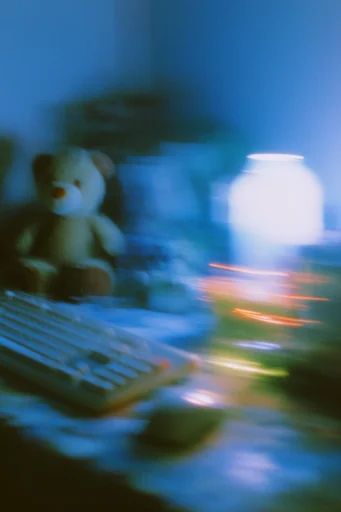 Kinetic Cyan Nocturne style reference image — cyan and indigo color grading