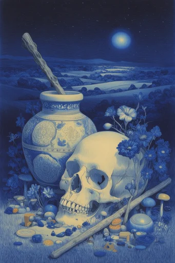 Oneiric Ink Surrealism style reference image — surreal twilight atmosphere