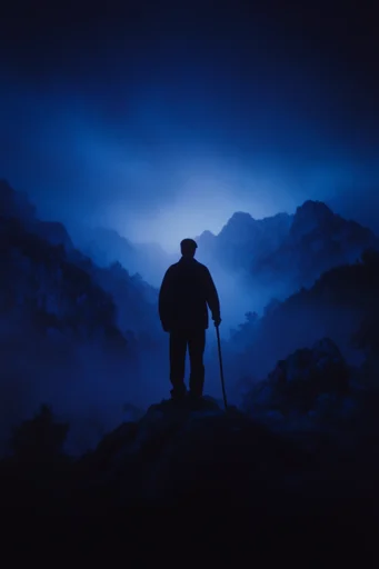 Ethereal Nocturnal Silhouette style reference image — nocturnal atmospheric silhouette
