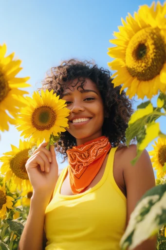 Vibrant Sunlit Optimism style reference image — high-contrast aesthetic