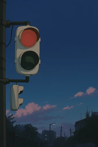 Nostalgic Retro Anime style reference image — hand-painted watercolor background