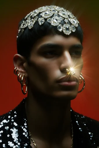 Prismatic Cosmic Glamour moodboard — generate AI images in this style