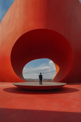 Surreal Terracotta Minimalism moodboard — generate AI images in this style