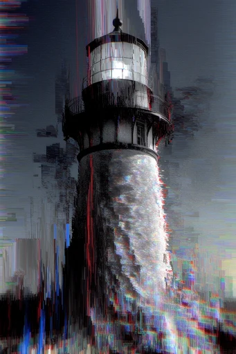 Corrupted Chrome Glitch style reference image — CRT scanlines