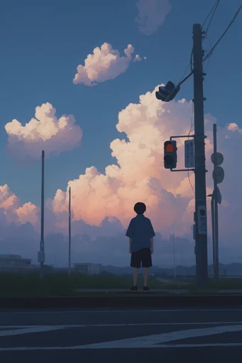 Nostalgic Summer Anime moodboard — generate AI images in this style