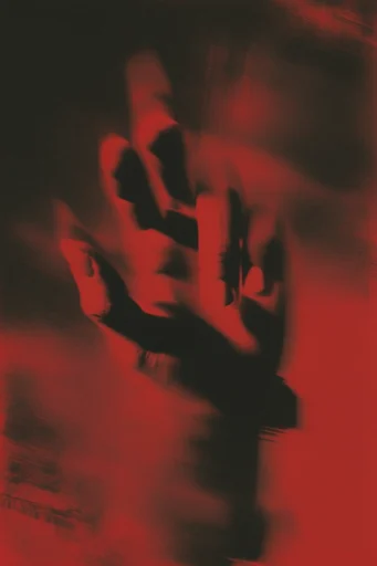 Crimson Spectral Noir style reference image — motion blur shutter drag