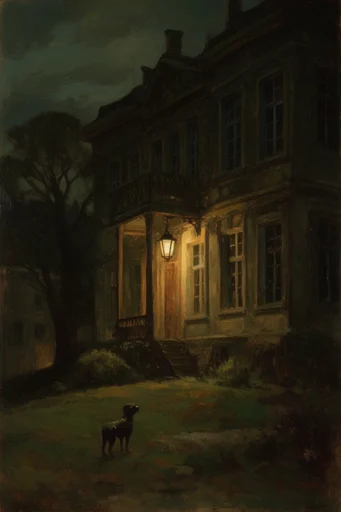 Cinematic Gothic Nocturne style reference image — dark academy palette