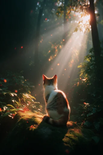 Ethereal Mystical Realism style reference image — moss-covered ancient forest