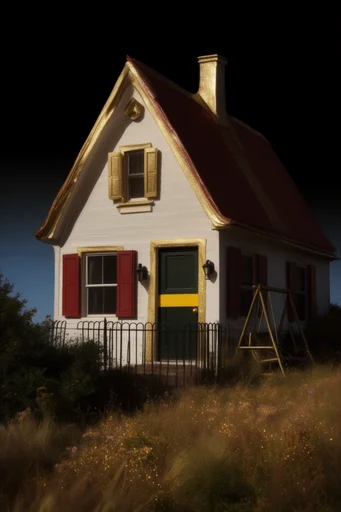 Gilded Chiaroscuro Impasto style AI image example 4