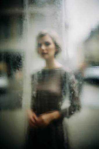 Ethereal Obscured Minimalism style reference image — frosted glass texture