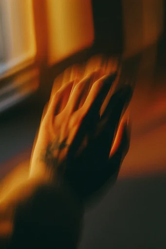 Kinetic Nocturnal Motion style reference image — amber and teal contrast