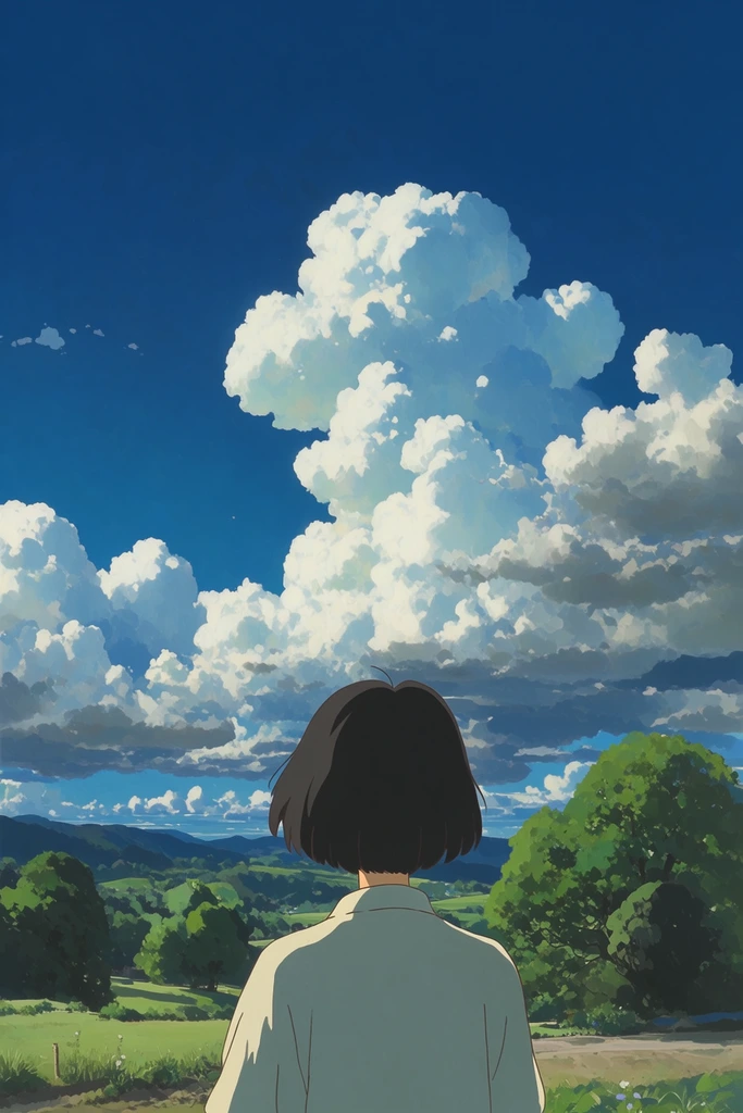 Nostalgic Summer Anime style AI image example 1