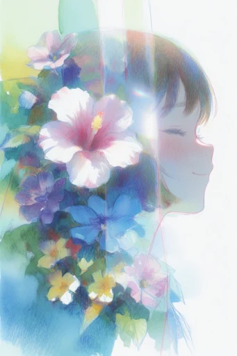 Ethereal Sketch Synthesis style reference image — translucent layering