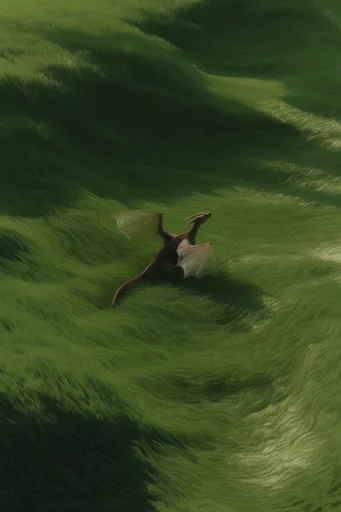 Verdant Painterly Solitude style reference image — thick impasto textures