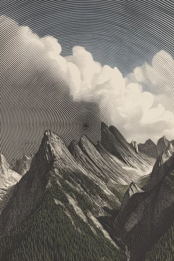 Topographic Engraving Portraiture style reference image — topographic engraving