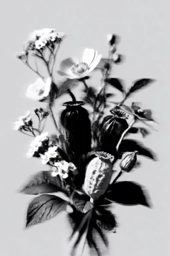 Corrupted Monochrome Glitch style reference image — fragmented digital decay