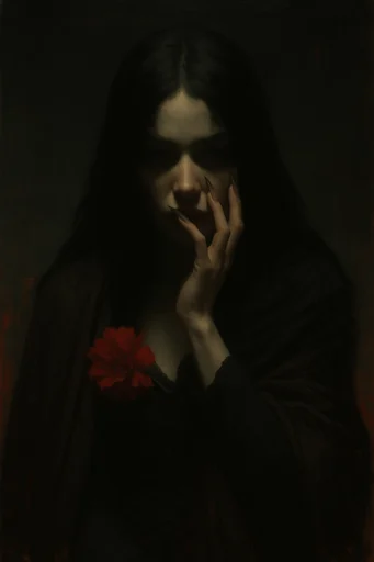 Tenebrous Baroque Melancholia moodboard — generate AI images in this style