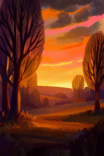 Nostalgic Golden Storybook style AI image example 2