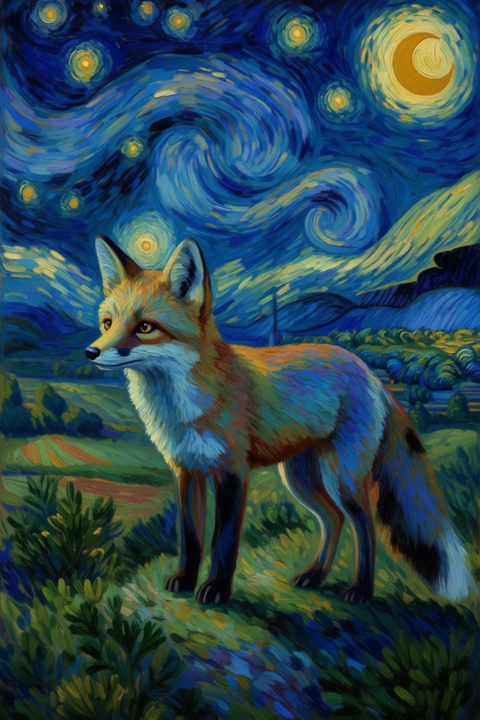 Luminous Celestial Impasto style AI image example 3
