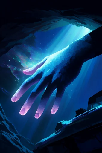 Luminous Abyssal Fantasy style reference image — glowing crystalline structures
